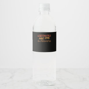 Funny Leftovers Are For Quitters Thanksgiving Esse Water Bottle Label