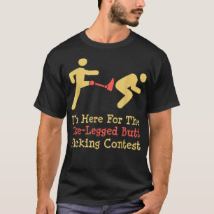 Funny Leg Amputee One Legged Butt Kicking Contest T-Shirt