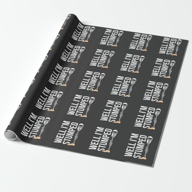 Funny Leg Amputee Prosthesis Humor Wrapping Paper (Unrolled)