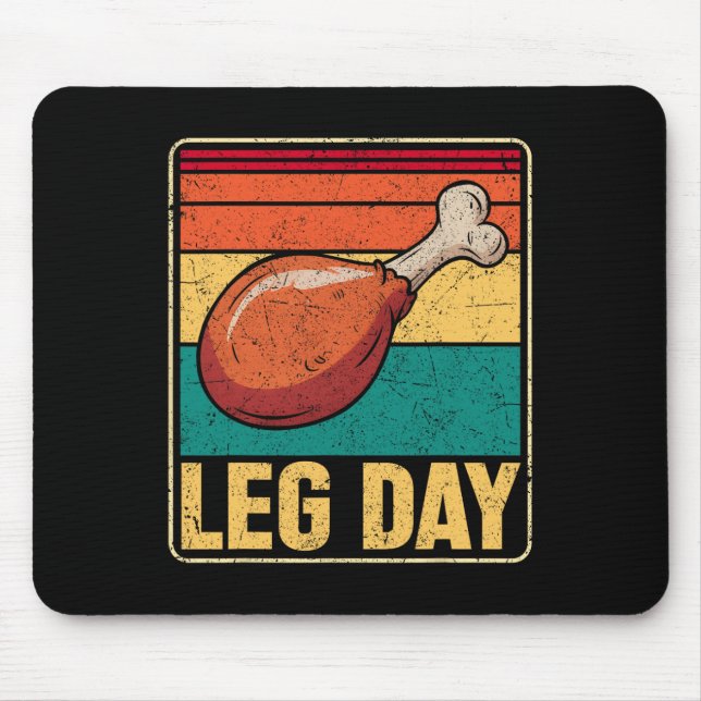 Funny Leg Day Costume Turkey Day Pilgrim Thanksgiv Mouse Mat (Front)