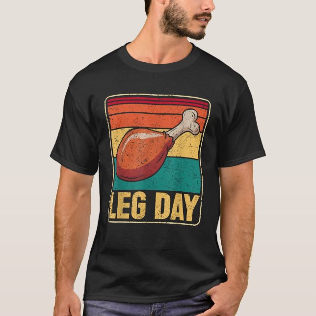 Funny Leg Day Costume Turkey Day Pilgrim Thanksgiv T-Shirt (Front)