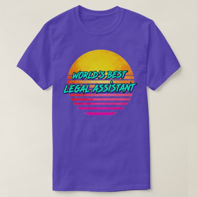 Funny Legal Assistant Retro 1980s Gift T-Shirt (Design Front)