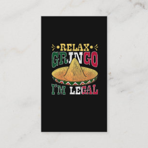 Funny Legal Mexican American Citizen Mexico Humor Business Card
