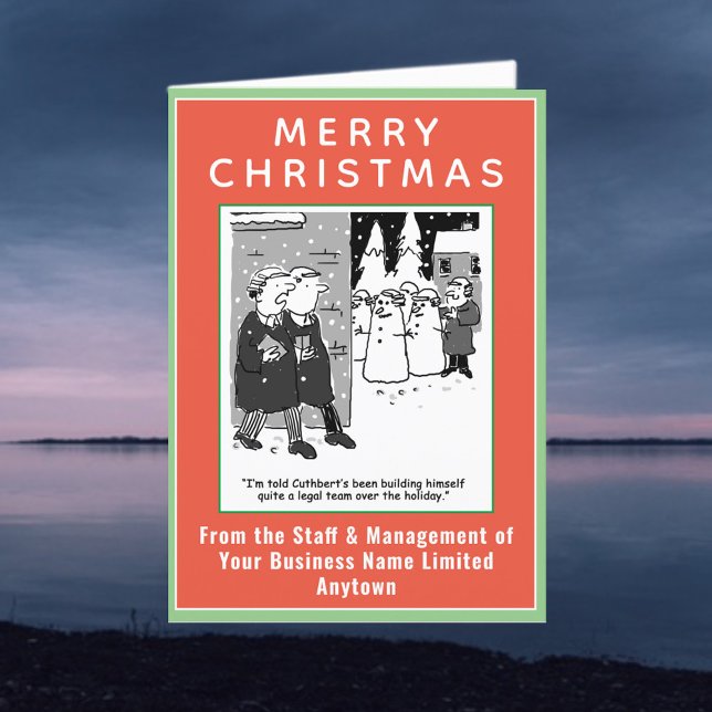 Funny Legal Theme Christmas Card with QR Code (Creator Uploaded)