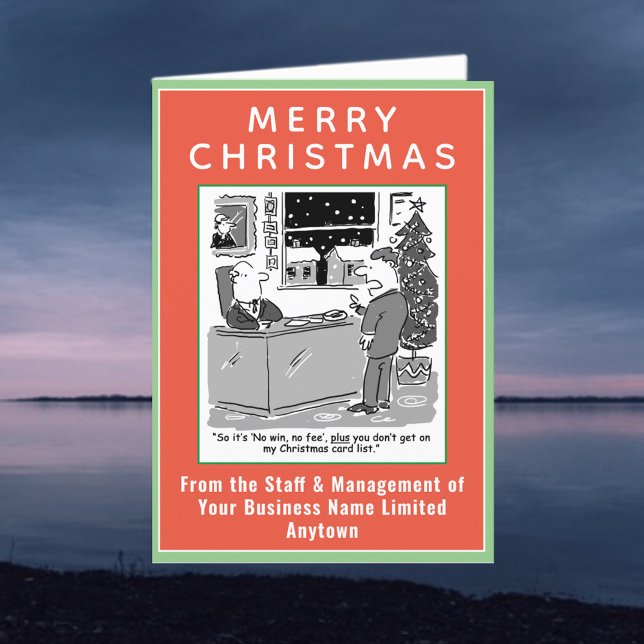 Funny Legal Theme with QR Code Christmas Holiday Card (Creator Uploaded)