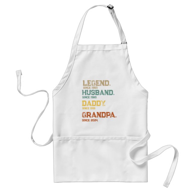 Funny Legend Husband Daddy Grandpa Custom Standard Apron (Front)