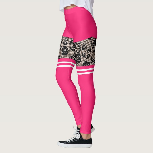 Funny Leggings Faux Lace Fishnet Socks and Shor (Left)
