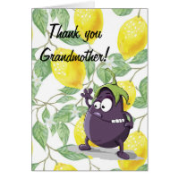 Funny, Lemon and the Eggplant, Thank you Card