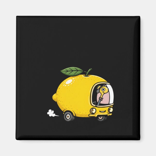 Funny Lemon Car Flamingo 1 Magnet (Front)