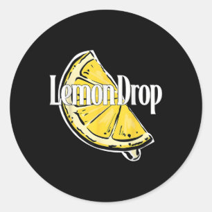 Funny Lemon Drop Gifts For Men Women  Classic Round Sticker