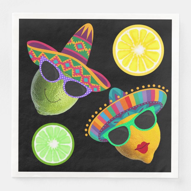 Funny Lemon Lime Party Napkin (Front)