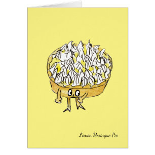 Funny Lemon Meringue Pie Quirky Cute Cartoon Humou