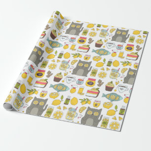 Funny Lemon Pattern Wrapping Paper