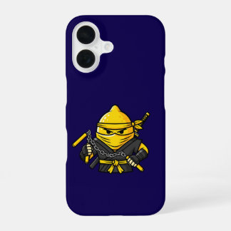 Funny Lemon Shinobi Ninja Nunchucks Illustration iPhone 16 Case