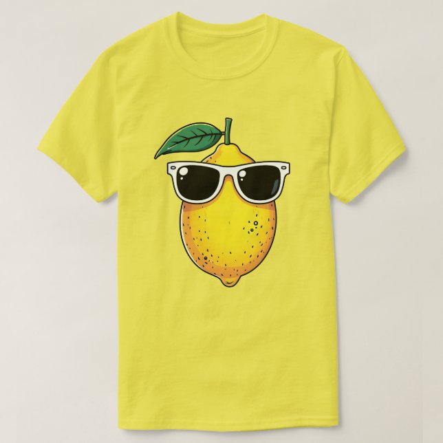 Funny Lemon Sunglasses T-Shirt (Design Front)