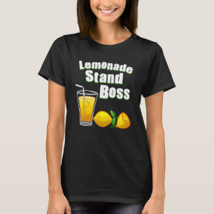 Funny Lemonade Art For Kids Boys Girls Stand Boss T-Shirt
