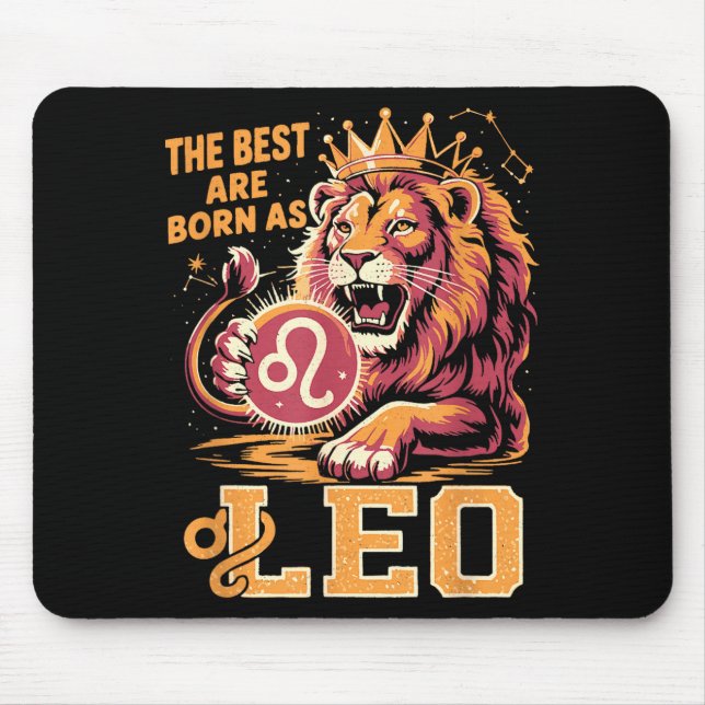 Funny Leo Birthday Quote Astrology Horoscope Gift  Mouse Mat (Front)