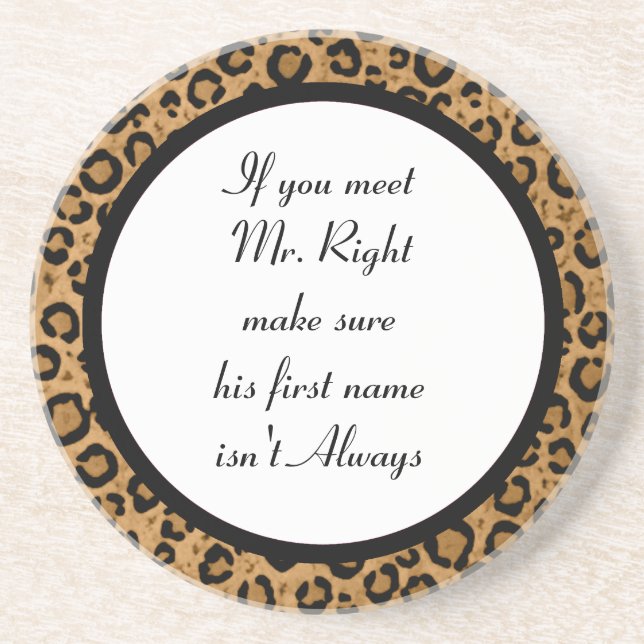 Funny Leopard Coaster (Front)