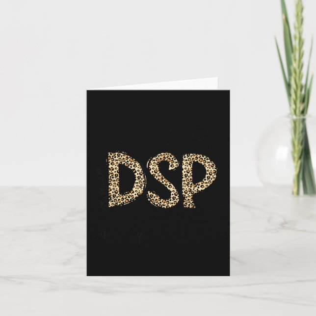 Funny leopard dsp direct support professional week card (Front)