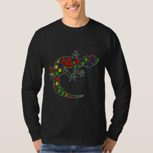 Funny Leopard Gecko Animals Puzzle Pieces Autism A T-Shirt