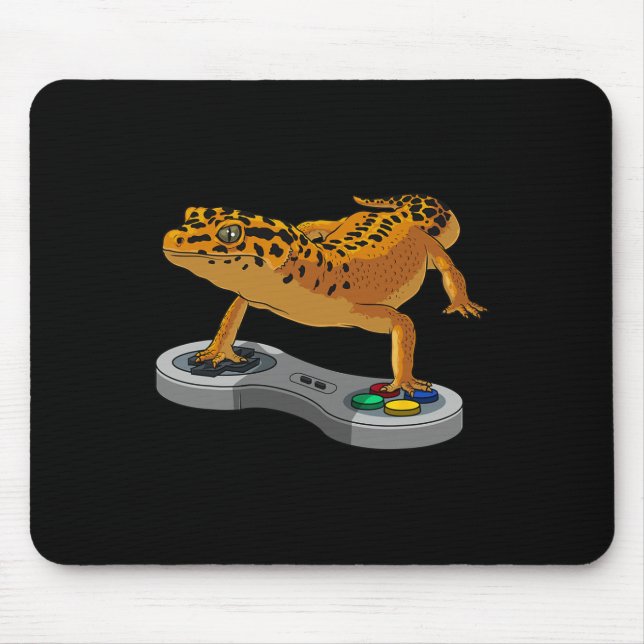 Funny Leopard Gecko Bearded Dragon Gift Kids Cool  Mouse Mat (Front)