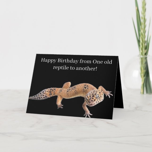  Funny Leopard Gecko Birthday Card (Front)