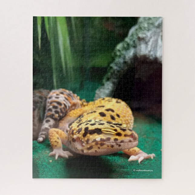 Funny Leopard Gecko Smiles for the Paparazzi Jigsaw Puzzle (Vertical)