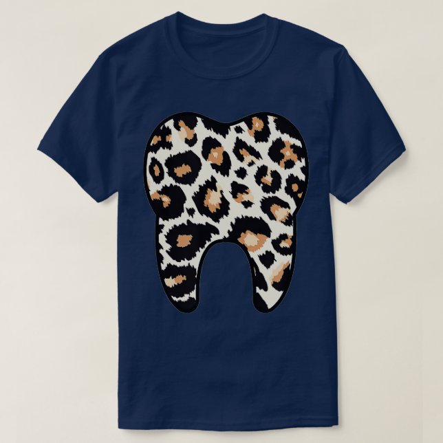 Funny Leopard Leo Dental Hygienist th Assistant De T-Shirt (Design Front)