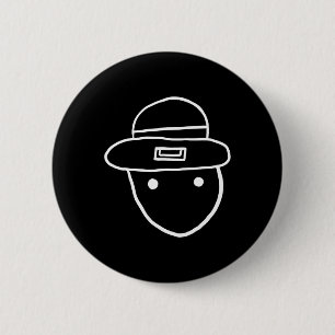 Funny Leprechaun Amateur Sketch Meme Irish St Patr 6 Cm Round Badge