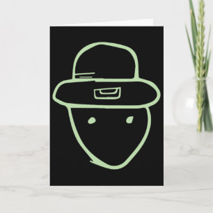 Funny Leprechaun Amateur Sketch Meme Irish St Patr Card