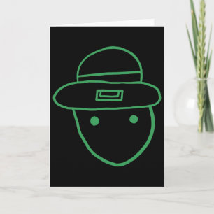 Funny Leprechaun Amateur Sketch Meme Irish St Patr Card