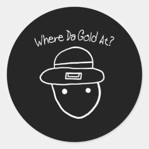 Funny Leprechaun Amateur Sketch Meme Irish St Patr Classic Round Sticker