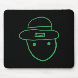 Funny Leprechaun Amateur Sketch Meme Irish St Patr Mouse Mat