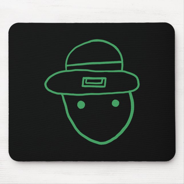 Funny Leprechaun Amateur Sketch Meme Irish St Patr Mouse Mat (Front)