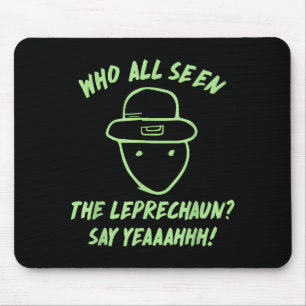 Funny Leprechaun Amateur Sketch Meme Irish St Patr Mouse Mat