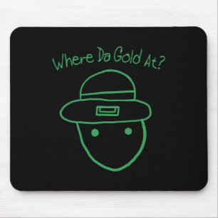 Funny Leprechaun Amateur Sketch Meme Irish St Patr Mouse Mat