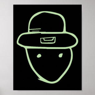 Funny Leprechaun Amateur Sketch Meme Irish St Patr Poster