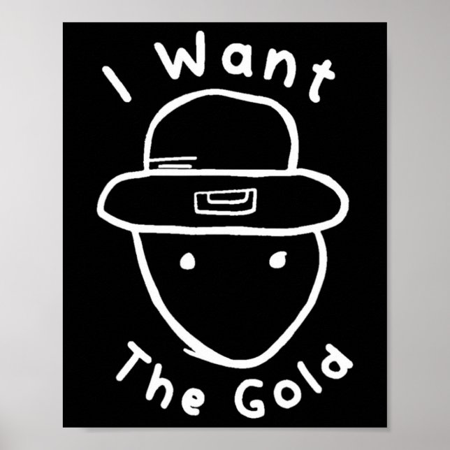 Funny Leprechaun Amateur Sketch Meme St Patricks D Poster (Front)