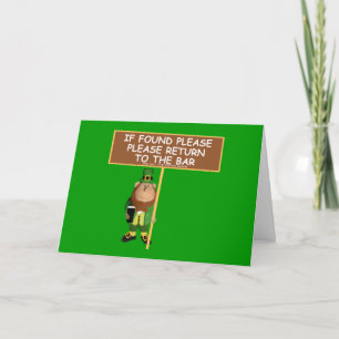 Funny leprechaun card