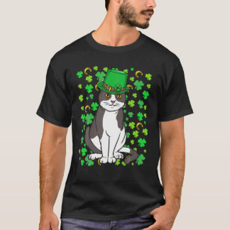Funny Leprechaun Cat Shamrock St. Patrick's Day 20 T-Shirt