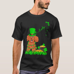 Funny Leprechaun Hat Lucky Toy Poodle Dog St Patri T-Shirt