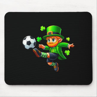 Funny Leprechaun Irish Soccer St Patricks Men Boy  Mouse Mat