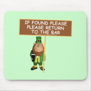 Funny leprechaun mouse mat