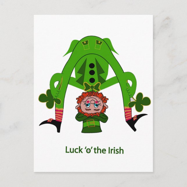 Funny Leprechaun Postcard (Front)