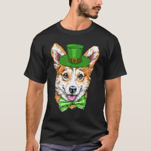 Funny Leprechauns Corgi 2022 St Pattys Day For Dog T-Shirt