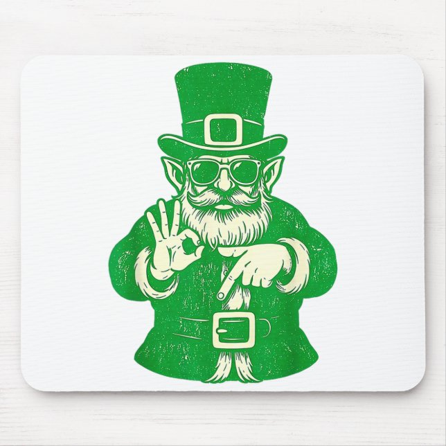 Funny Leprechauns Say 6 7 Six Seven St Patricks Da Mouse Mat (Front)
