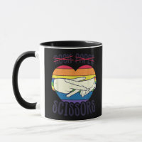Funny Lesbian Pride Flag Paper Scissors
