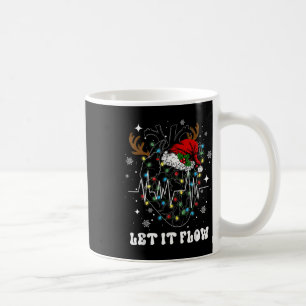 Funny Let It Flow Anatomy Heart Cardiac Nurse Sant Coffee Mug