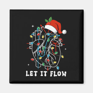 Funny Let It Flow Anatomy Heart Cardiac Nurse Sant Magnet