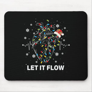 Funny Let It Flow Anatomy Heart Cardiac Nurse Sant Mouse Mat